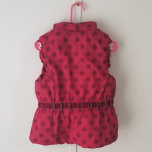 Load image into Gallery viewer, Nannette Girl Velvet Polka Dot Puffy Vest - Size 4T
