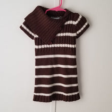 Load image into Gallery viewer, Blue Heart Striped Sweater Dress - Size 2T

